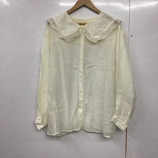 ローリーズファーム LOWRYS FARM シャツ、ブラウス 長袖 FREE 無地 白 / ホワイト /  レディース USED 古着 中古 10143998