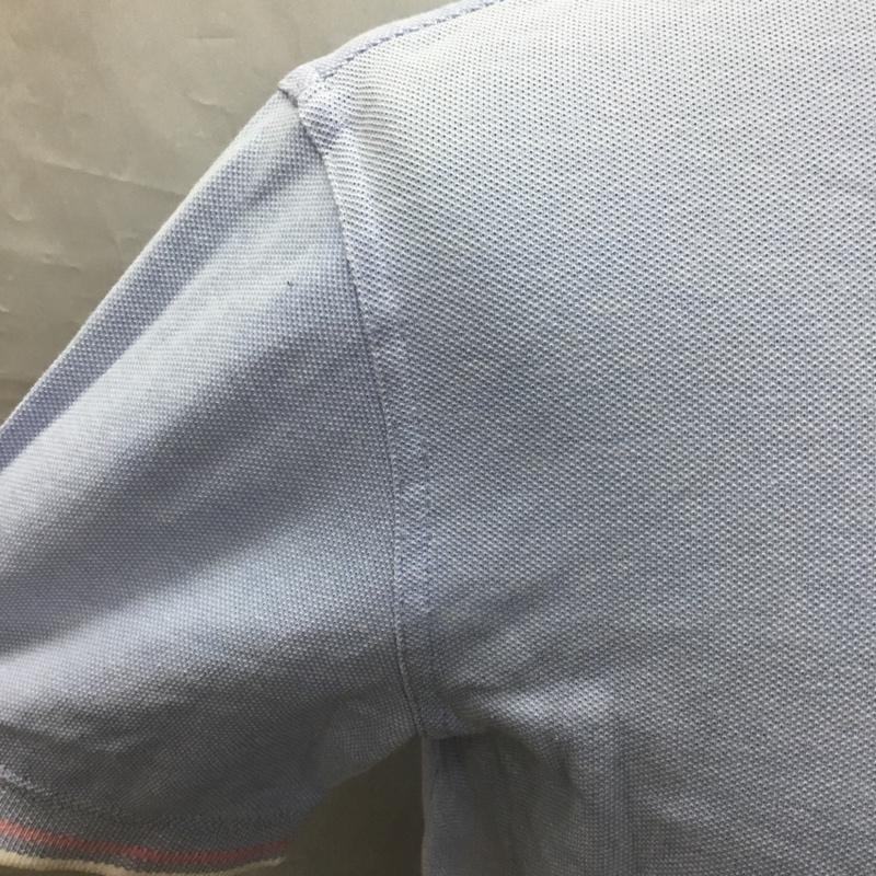 ブルックスブラザーズ BROOKS BROTHERS ポロシャツ 半袖 半袖ポロシャツ カラーシャツ 半袖カットソー S ロゴ、文字 水色 / ライトブルー /  メンズ USED 古着 中古 10116151