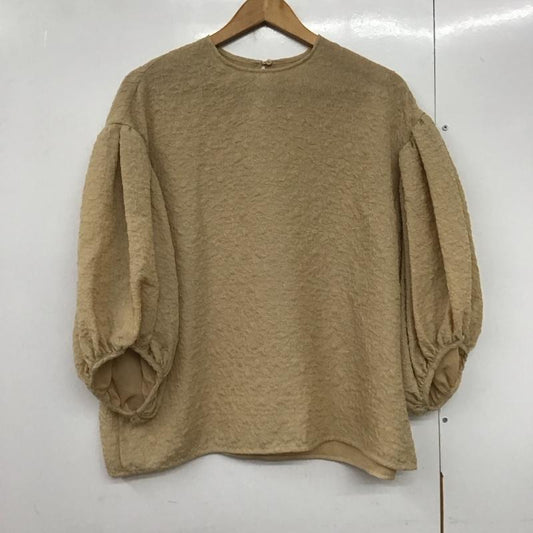 ミラオーウェン Mila Owen シャツ、ブラウス 七分袖 09WFT234110 クルーネックボリュームスリーブブラウス 0 無地 ベージュ / ベージュ /  レディース USED 古着 中古 10141228