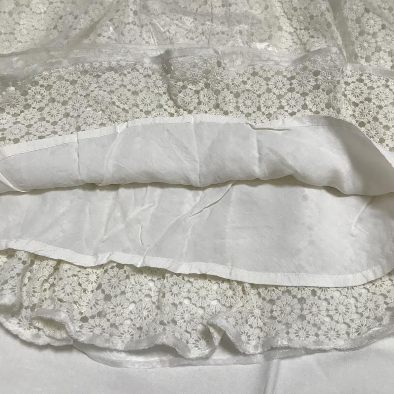 アナイ ANAYI スカート ひざ丈スカート M 花柄 白 / ホワイト /  レディース USED 古着 中古 10034834