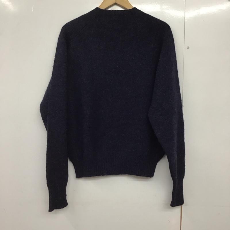ポロラルフローレン POLO RALPH LAUREN ニット、セーター 長袖 クルーネック ウール M ワンポイント 紺 / ネイビー /  メンズ USED 古着 中古 10144704