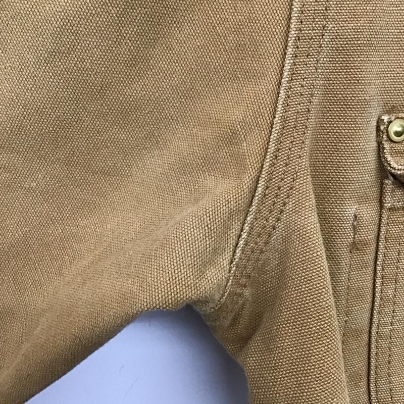 カーハート Carhartt ジャケット、上着 ジャケット、ブレザー デニムジャケット Gジャン アウター カジュアルジャケット ロゴ、文字 ベージュ / ベージュ /  メンズ USED 古着 中古 10137095