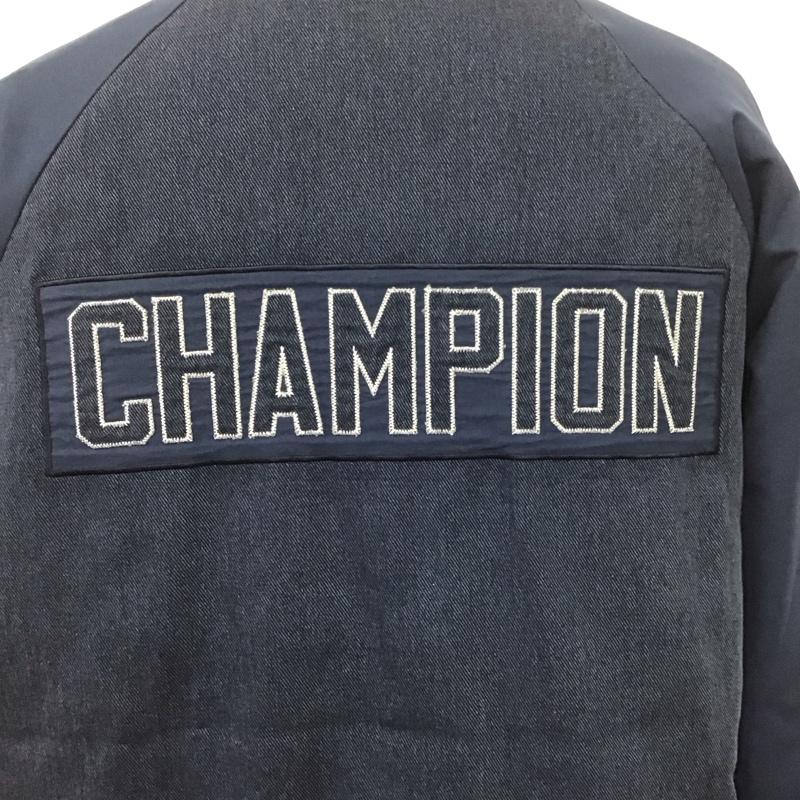 チャンピオン Champion ジャケット、上着 ジャンパー、ブルゾン C3-N610 Baseball JKT ACTION サーモライト XL ロゴ、文字 紺 / ネイビー /  メンズ USED 古着 中古 10108198