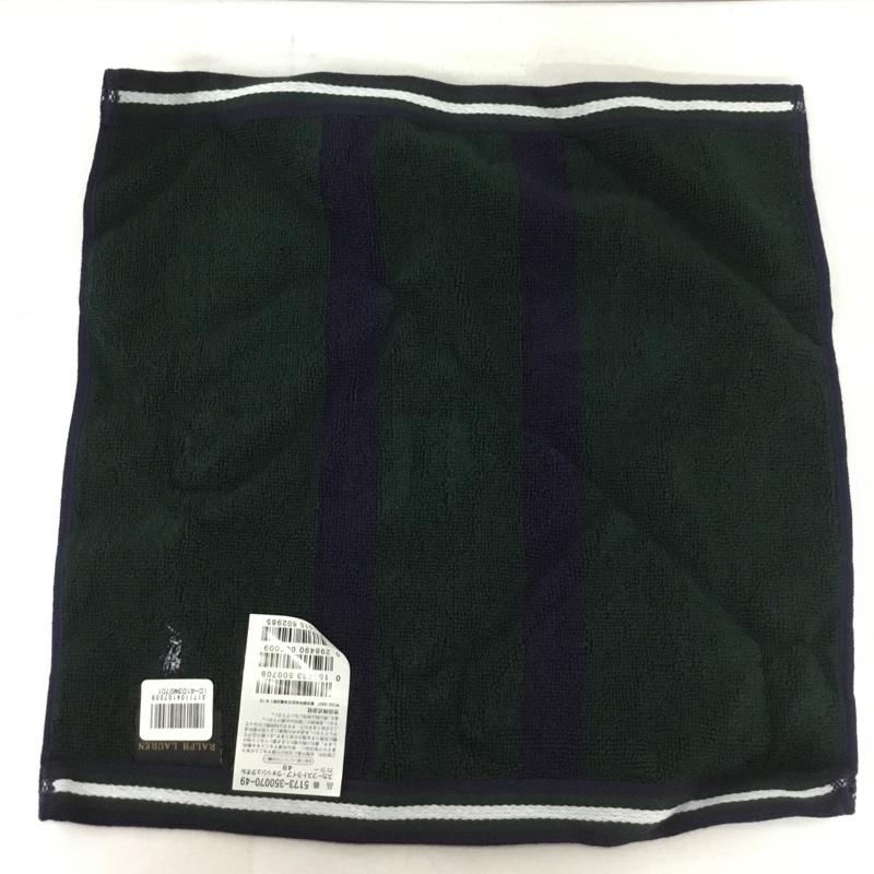 ラルフローレン RALPHLAUREN ファッション小物 ファッション小物 5173-350070-49 ウォッシュタオル 2枚セット ワンポイント 赤 / レッド / X 緑 / グリーン / X 紺 / ネイビー /  メンズ USED 古着 中古 10150192