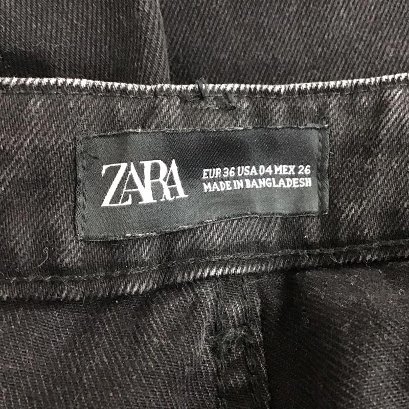 ザラ ZARA パンツ デニム、ジーンズ 36 無地 黒 / ブラック /  レディース USED 古着 中古 10121556