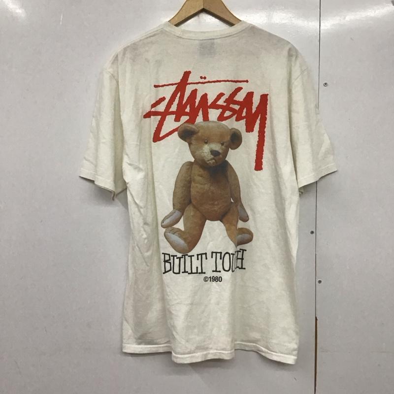 ステューシー STUSSY Tシャツ 半袖 半袖カットソー プリントTシャツ クルーネックカットソー L プリント 白 / ホワイト /  メンズ USED 古着 中古 10141218
