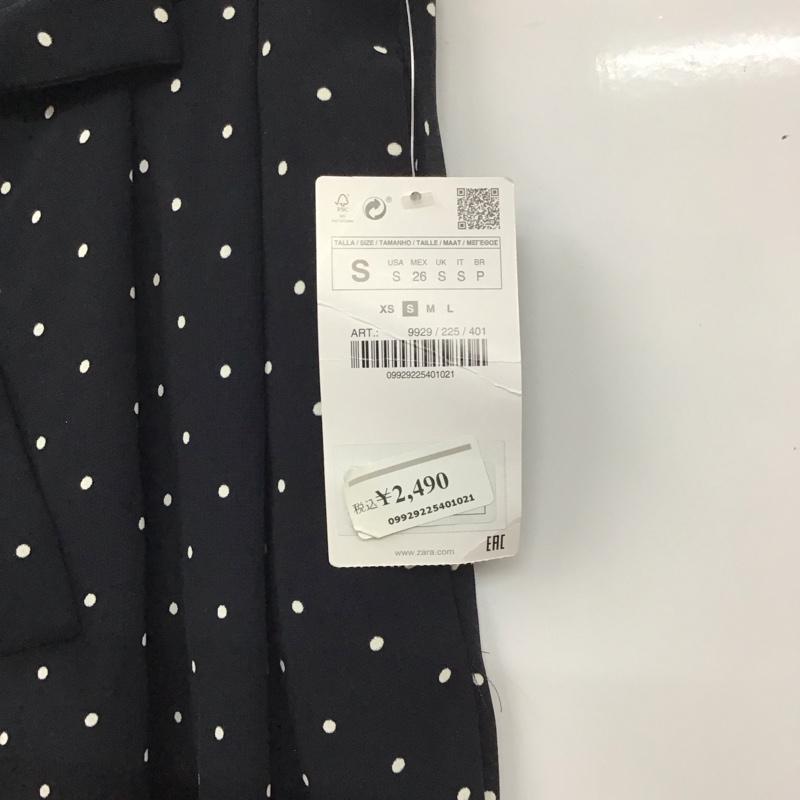 ザラベーシック ZARA BASIC パンツ ワークパンツ、ペインターパンツ ワークパンツ ワイドパンツ カジュアルパンツ フレアパンツ S ドット 黒 / ブラック /  レディース USED 古着 中古 10129753