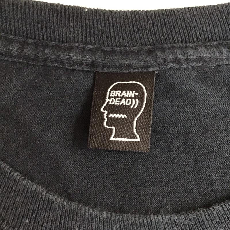 ブレインデット BRAIN DEAD カットソー 長袖 長袖カットソー クルーネックカットソー ロングスリーブカットソー プリントTシャツ M プリント 黒 / ブラック /  メンズ USED 古着 中古 10115324