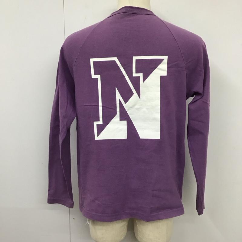 チャンピオン Champion Tシャツ 長袖 C5-Q401 NYU ラグランスリーブ M プリント 紫 / パープル /  メンズ USED 古着 中古 10120204