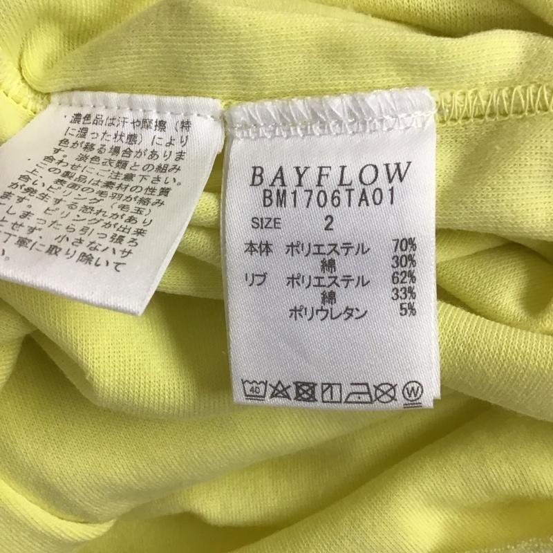 ベイフロー BAYFLOW Tシャツ 半袖 BM1706TA01 パイル地 胸ポケット 2 ロゴ、文字 黄 / イエロー /  メンズ USED 古着 中古 10106944