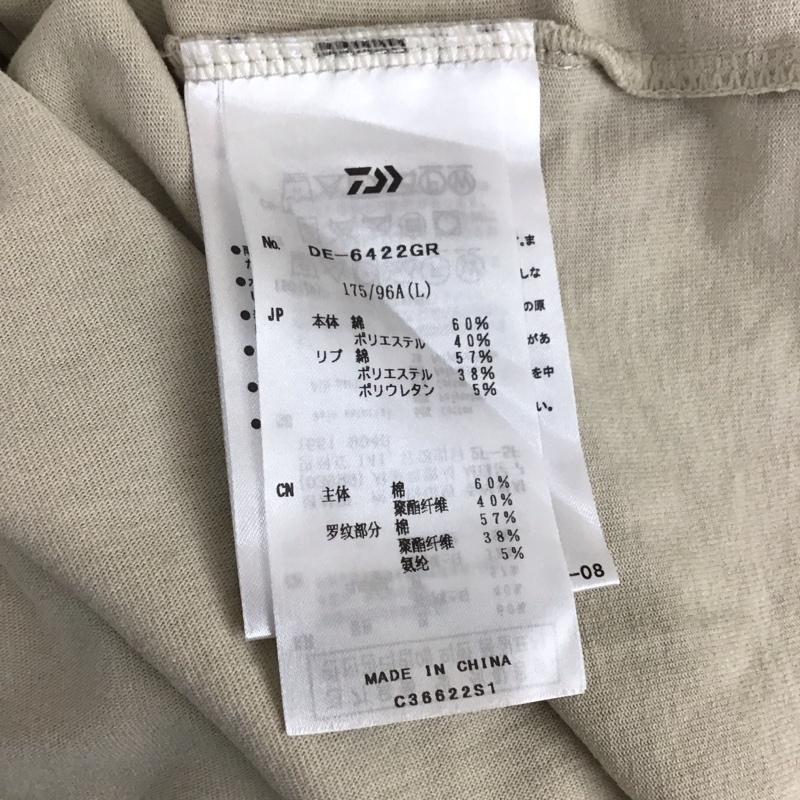 ダイワ DAIWA Tシャツ 半袖 DE-6422GR 胸ポケット green label relaxing L ワンポイント ベージュ / ベージュ /  メンズ USED 古着 中古 10117750