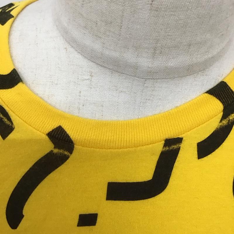 ステューシー STUSSY Tシャツ 半袖 半袖カットソー プリントTシャツ クルーネックカットソー XL プリント 黄 / イエロー /  メンズ USED 古着 中古 10125620