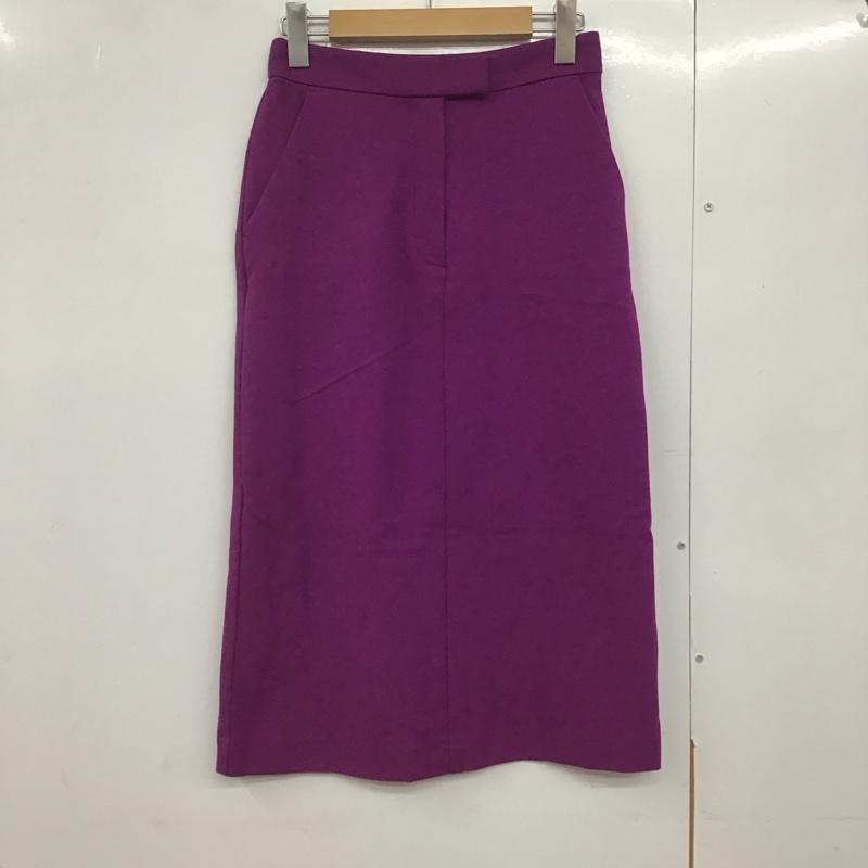 ミラオーウェン Mila Owen スカート ひざ丈スカート タイトスカート ひざ丈 バックスリット 0 無地 紫 / パープル /  レディース USED 古着 中古 10142464