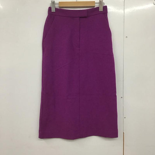 ミラオーウェン Mila Owen スカート ひざ丈スカート タイトスカート ひざ丈 バックスリット 0 無地 紫 / パープル /  レディース USED 古着 中古 10142464