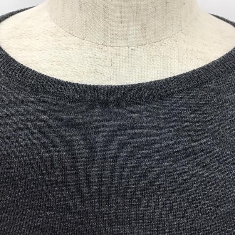 ジョンスメドレー JOHN SMEDLEY カットソー 長袖 長袖カットソー 無地カットソー クルーネック L 無地 灰 / グレー /  メンズ USED 古着 中古 10127362