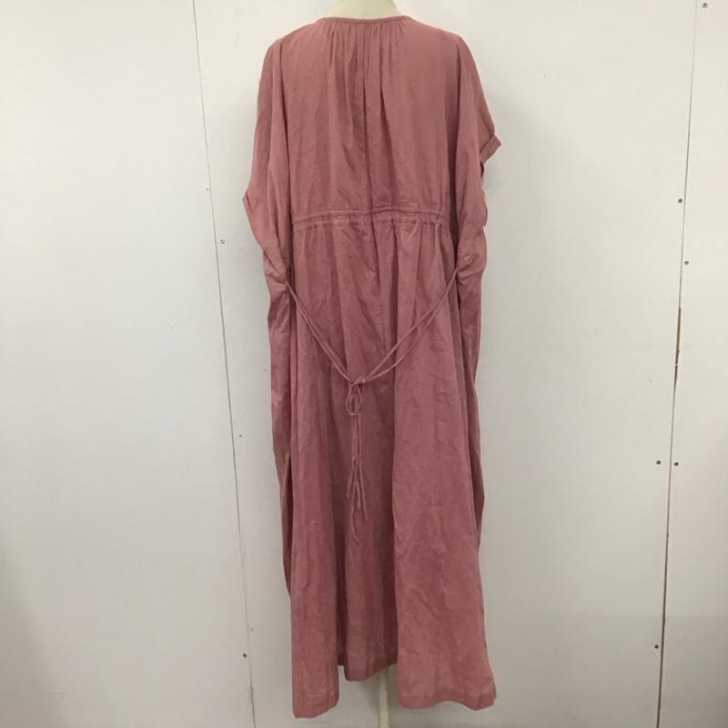 レリューム relume ワンピース ロングスカート 21-040-462-1010-1-0 ロングワンピース 半袖シャツワンピース フレアスカート FREE 無地 桃 / ピンク /  レディース USED 古着 中古 10111762