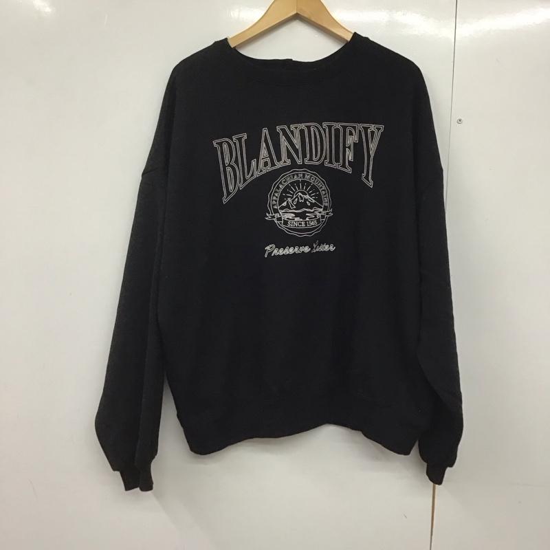 ジャバ Java トレーナー 長袖 長袖トレーナー スウェット クルーネック プルオーバー S ロゴ、文字 黒 / ブラック /  レディース USED 古着 中古 10142652