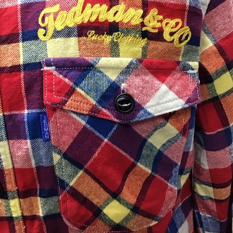 テッドマン TEDMAN シャツ、ブラウス 長袖 長袖シャツ カラーシャツ ポケットシャツ 長袖カットソー チェックシャツ M チェック マルチカラー / マルチカラー /  メンズ USED 古着 中古 10118434