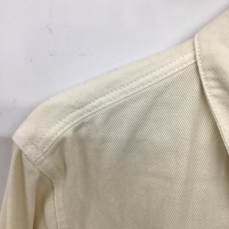 ザラ ZARA シャツ、ブラウス 長袖 長袖シャツ 無地シャツ カラーシャツ L 刺繍 白 / ホワイト /  メンズ USED 古着 中古 10133508