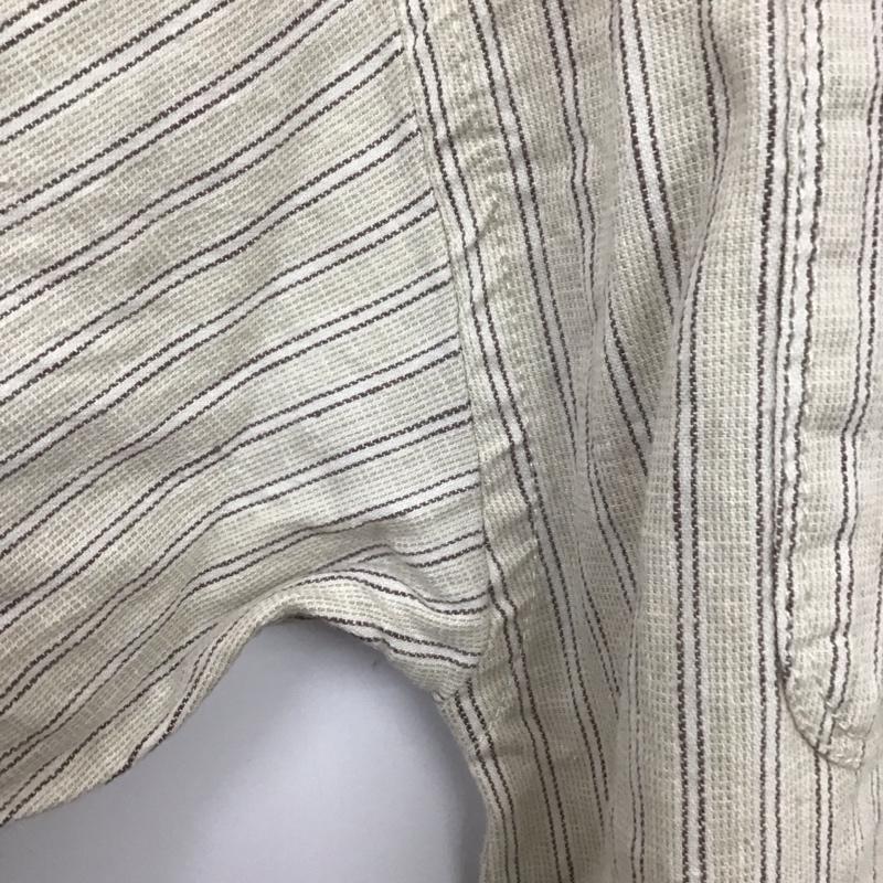 ニコアンド niko and... シャツ、ブラウス 長袖 NKN36642SM バンドカラー FREE ストライプ ベージュ / ベージュ /  レディース USED 古着 中古 10131100