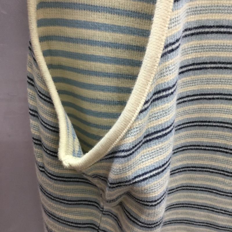 ラルフローレン RALPHLAUREN タンクトップ タンクトップ KK RA LM3029 Uネック 7f ボーダー柄 ベージュ / ベージュ / X 水色 / ライトブルー / X 紺 / ネイビー /  レディース USED 古着 中古 10118180