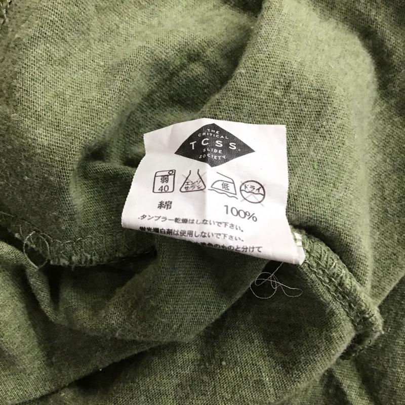 ティーシーエスエス TCSS Tシャツ 半袖 クルーネック ロゴ L ロゴ、文字 カーキ / カーキ /  メンズ USED 古着 中古 10107542