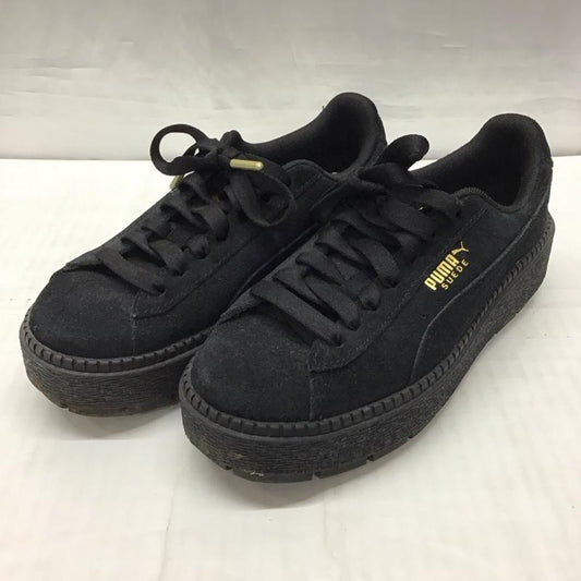 プーマ PUMA スニーカー スニーカー 365830-01 スウェード プラットフォーム 23cm 23.0cm ロゴ、文字 黒 / ブラック /  レディース USED 古着 中古 10115651
