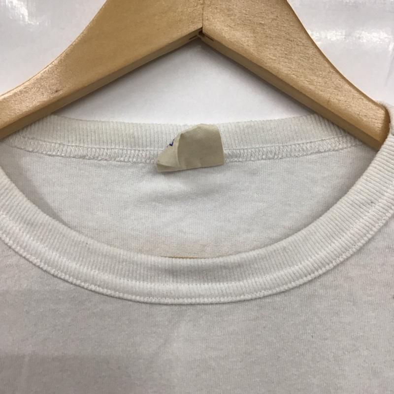 チャンピオン Champion Tシャツ 半袖 C8-V302R プリントTシャツ クルーネックカットソー L ロゴ、文字 白 / ホワイト /  メンズ USED 古着 中古 10130556