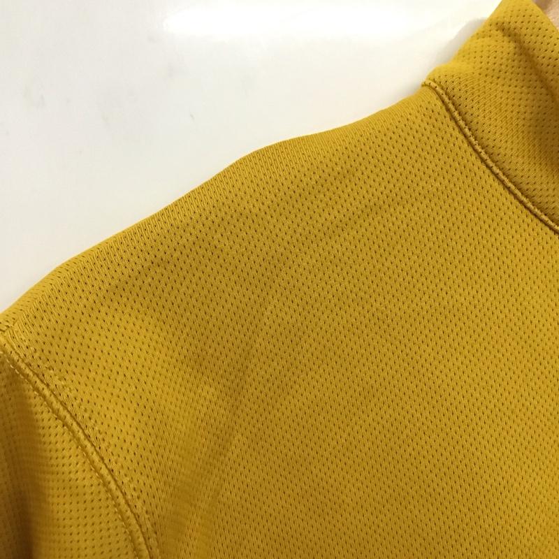 ザノースフェイス THE NORTH FACE カットソー 長袖 長袖カットソー ジップアップネックカットソー スタンドカラー M ロゴ、文字 黄 / イエロー /  メンズ USED 古着 中古 10130472