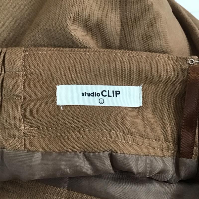スタディオクリップ studio CLIP スカート ロングスカート CF20Y018-1 前プリーツマキシスカート L 無地 茶 / ブラウン /  レディース USED 古着 中古 10109063