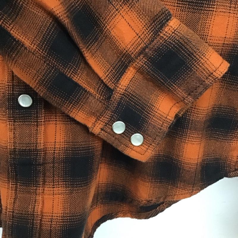 リーバイス Levi s シャツ、ブラウス 長袖 長袖シャツ チェックシャツ カラーシャツ M チェック 橙 / オレンジ /  メンズ USED 古着 中古 10139845