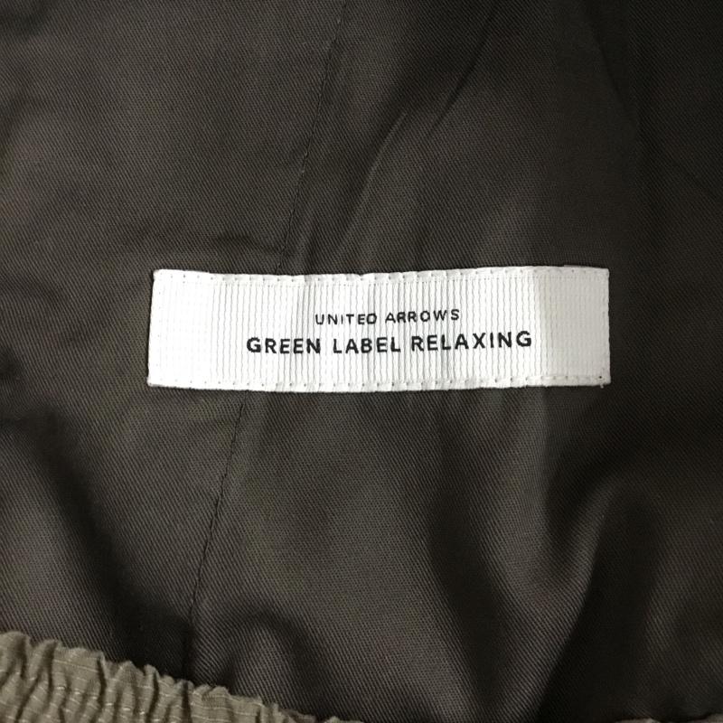 グリーンレーベルリラクシング green label relaxing パンツ ワークパンツ、ペインターパンツ 3214-142-3196 CMキュプラリネンコード1プリーツ9分丈イージーパンツ S 無地 茶 / ブラウン /  メンズ USED 古着 中古 10102934