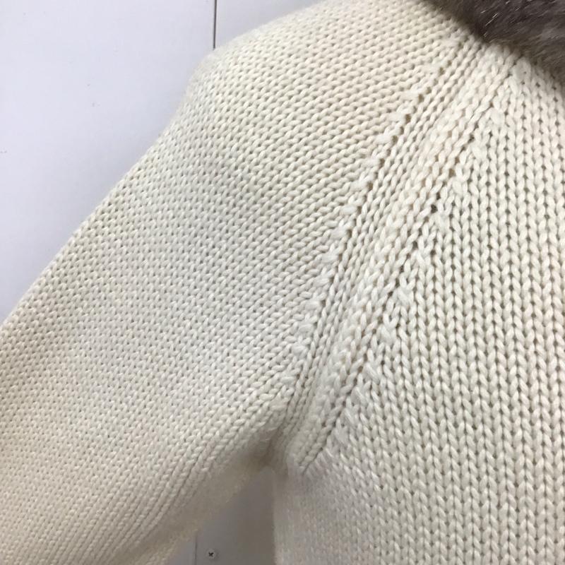 バーバリーブラックレーベル BURBERRY BLACK LABEL ジャケット、上着 ジャケット、ブレザー ジップアップニットジャケット カラーニットジャケット アウター 2 ロゴ、文字 白 / ホワイト /  メンズ USED 古着 中古 10120037