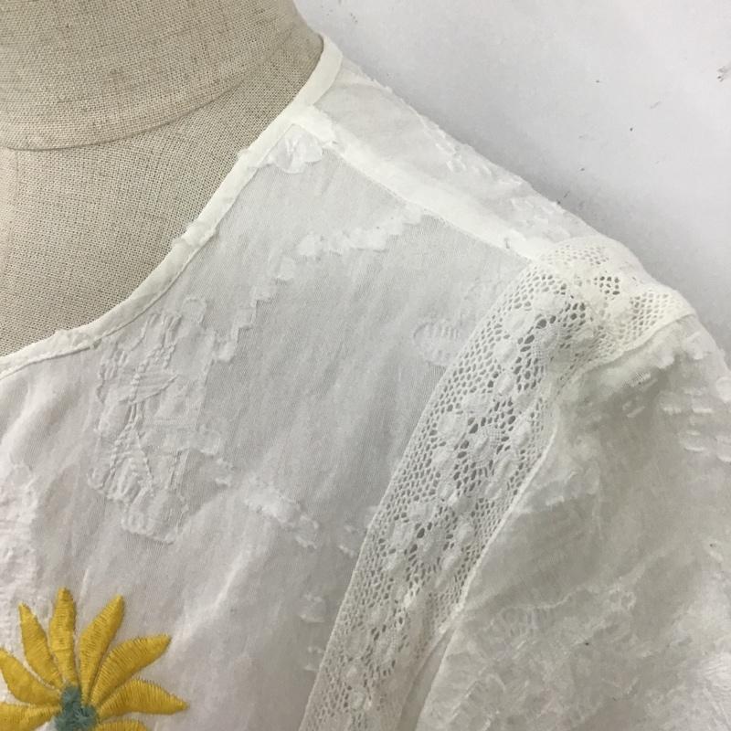 ザラ ZARA ワンピース ロングスカート 刺繍 ロング丈 XS 刺繍 白 / ホワイト /  レディース USED 古着 中古 10105777