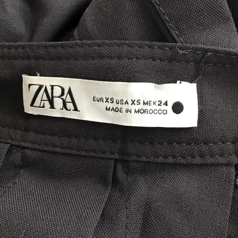 ザラ ZARA スカート ロングスカート 7967 333 802 アシンメトリー プリーツ XS 無地 紺 / ネイビー /  レディース USED 古着 中古 10114778