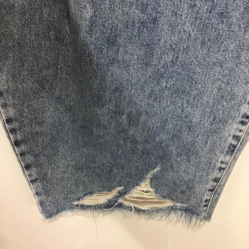 ウィムガゼット Whim Gazette パンツ デニム、ジーンズ WGZ1021702A0001 ラインカーブDENIM 38 ダメージ加工 青 / ブルー /  レディース USED 古着 中古 10113987
