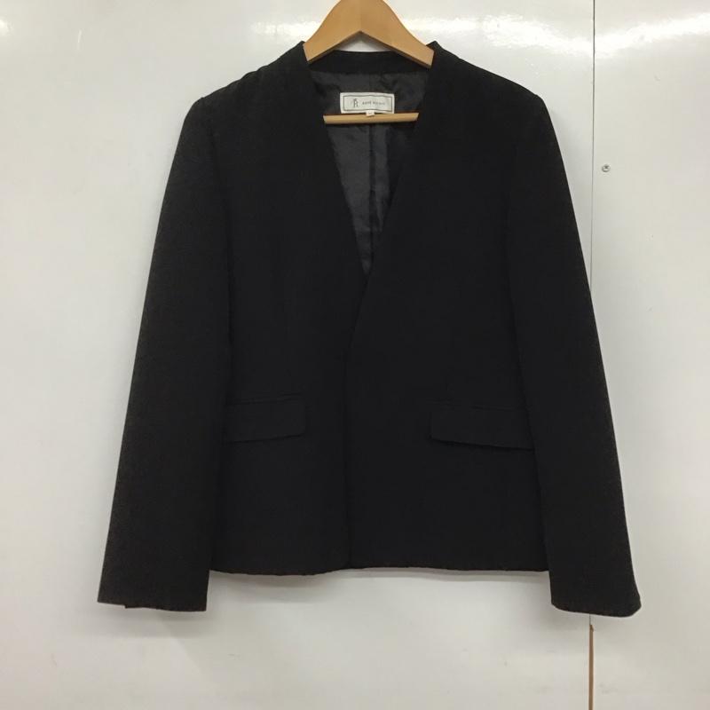 ロペピクニック ROPE  PICNIC ジャケット、上着 ジャケット、ブレザー カジュアルジャケット アウター ノーカラージャケット 40 無地 黒 / ブラック /  レディース USED 古着 中古 10142507