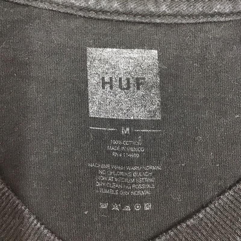 ハフ HUF Tシャツ 半袖 半袖カットソー プリントTシャツ クルーネックカットソー M プリント 黒 / ブラック /  メンズ USED 古着 中古 10116570