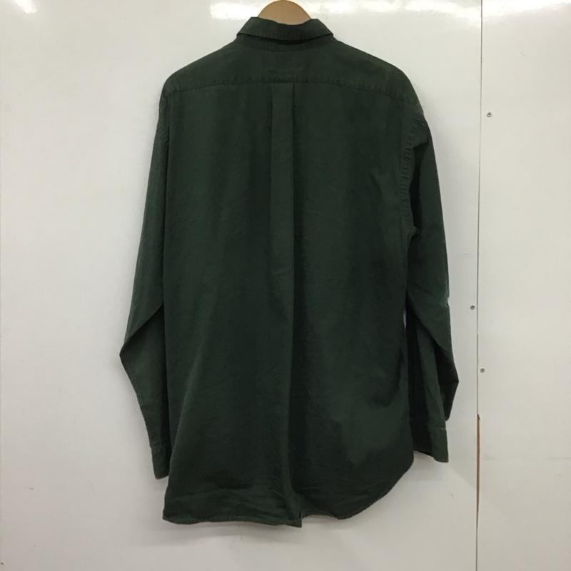 ラルフローレン RALPHLAUREN シャツ、ブラウス 長袖 長袖シャツ 無地シャツ カラーシャツ ボタンダウンシャツ L ロゴ、文字 緑 / グリーン /  メンズ USED 古着 中古 10144933