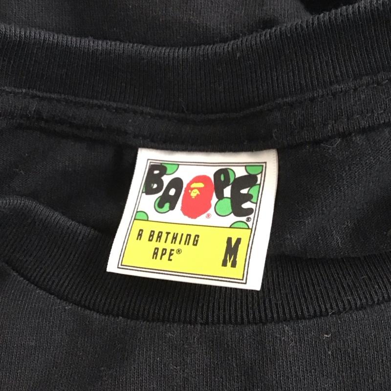 アベイシングエイプ A BATHING APE Tシャツ 半袖 BAPE MANHUNT バックプリント M プリント 黒 / ブラック /  メンズ USED 古着 中古 10111177