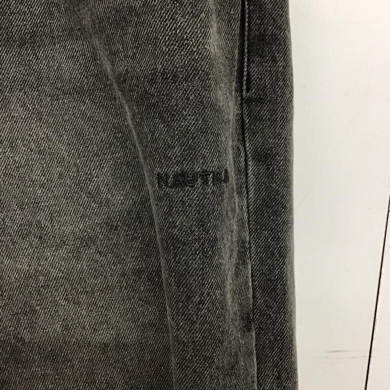 ノーティカ NAUTICA パンツ デニム、ジーンズ デニムパンツ ワイドパンツ カジュアルパンツ L ダメージ加工 ダークグレー / ダークグレー /  メンズ USED 古着 中古 10150765