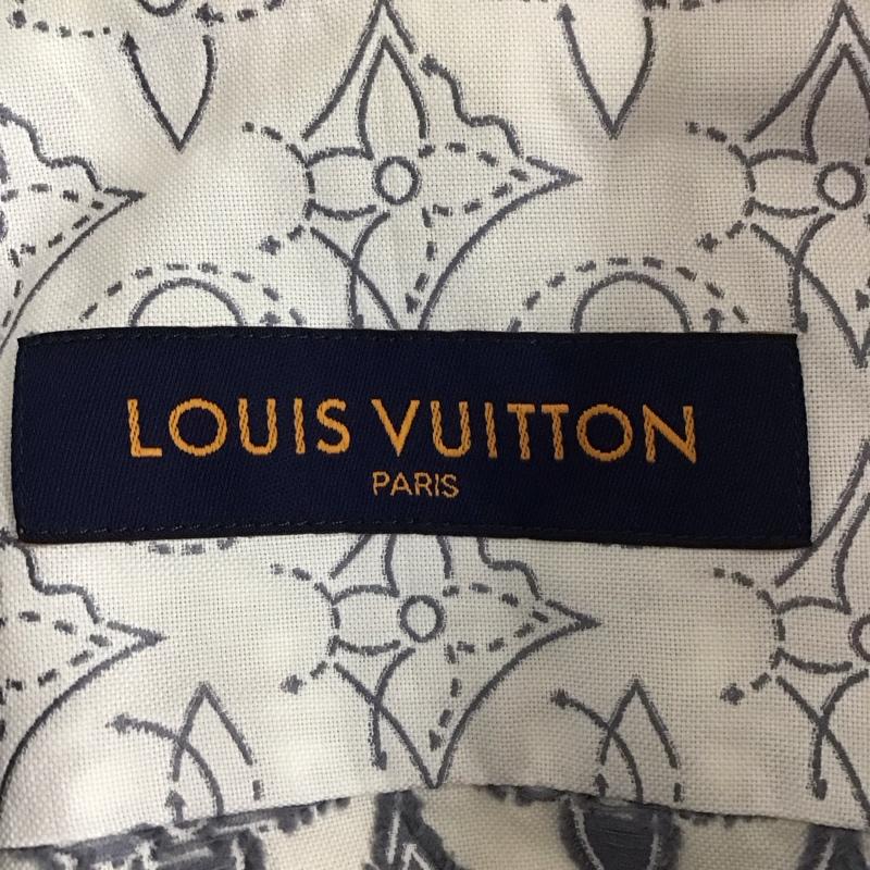 ルイヴィトン LOUIS VUITTON シャツ、ブラウス 長袖 長袖シャツ カラーシャツ 長袖カットソー プリントシャツ S 総柄 白 / ホワイト /  メンズ USED 古着 中古 10124816