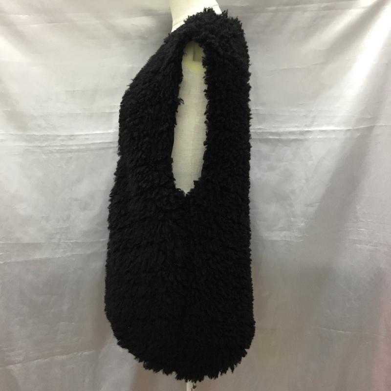 ジーナシス JEANASIS ベスト ベスト JS071476AK フェイクファー FREE 無地 黒 / ブラック /  レディース USED 古着 中古 10118366