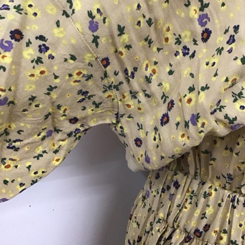 アズールバイマウジー AZUL BY MOUSSY ワンピース ロングスカート 250DSM33-052B FLOWER PATTERN MIX ONEPIECE Vネック S 花柄 ベージュ / ベージュ /  レディース USED 古着 中古 10108594