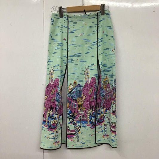 ザラ ZARA スカート ロングスカート ロングスカート タイトスカート スリット M プリント マルチカラー / マルチカラー /  レディース USED 古着 中古 10129311