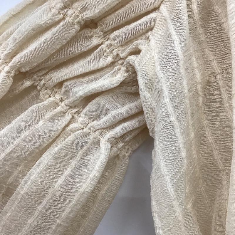 ダブルクローゼット w closet シャツ、ブラウス 長袖 長袖シャツ 無地シャツ ノーカラーシャツ シフォンシャツ FREE 無地 アイボリー / アイボリー /  レディース USED 古着 中古 10143803