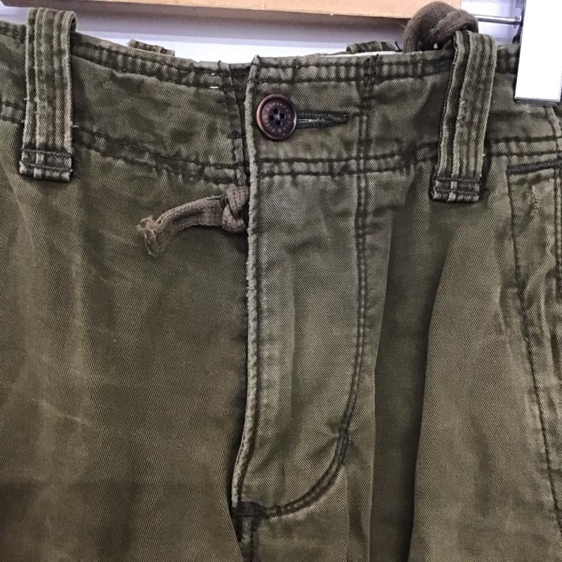 アバクロンビーアンドフィッチ ABERCROMBIE&FITCH パンツ ワークパンツ、ペインターパンツ ワークパンツ カーゴパンツ ワイドパンツ 28インチ 無地 カーキ / カーキ /  メンズ USED 古着 中古 10146998
