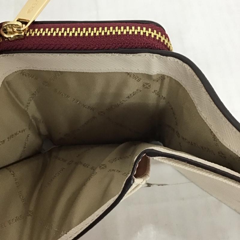 マイケルコース MICHAEL KORS 財布 コンパクト財布 35F1GTVZ5L 三つ折り財布 ロゴ、文字 桃 / ピンク /  レディース USED 古着 中古 10111521