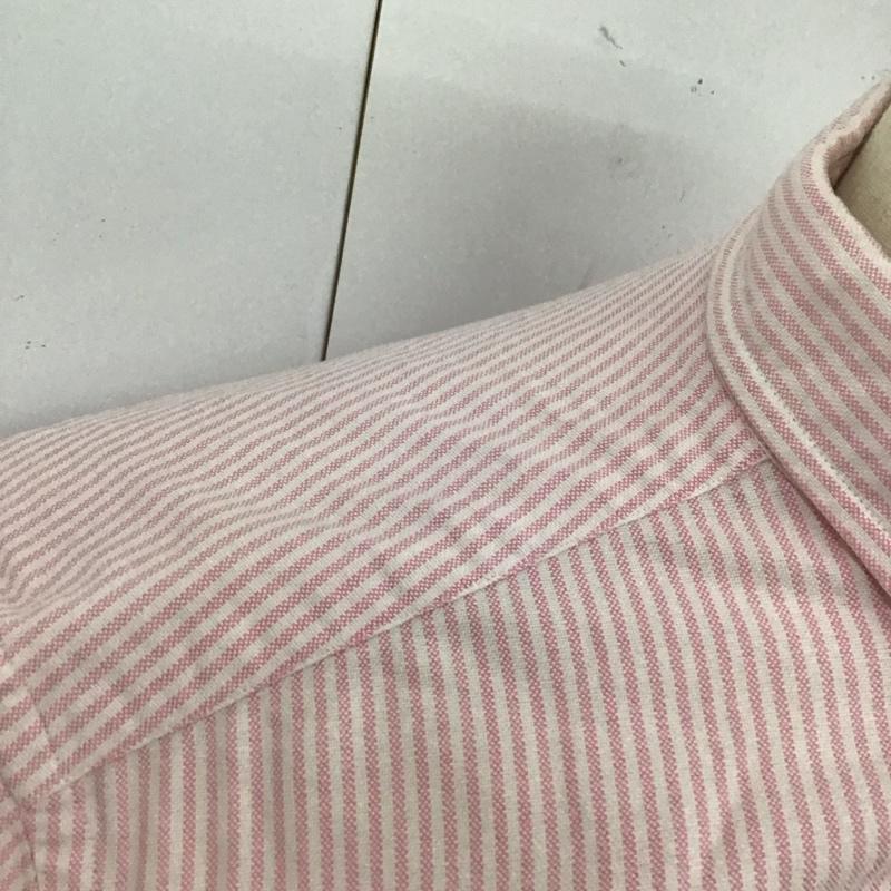 ステューシー STUSSY シャツ、ブラウス 半袖 半袖シャツ ストライプシャツ ボタンダウンシャツ M ストライプ 白 / ホワイト / X 桃 / ピンク /  メンズ USED 古着 中古 10112089