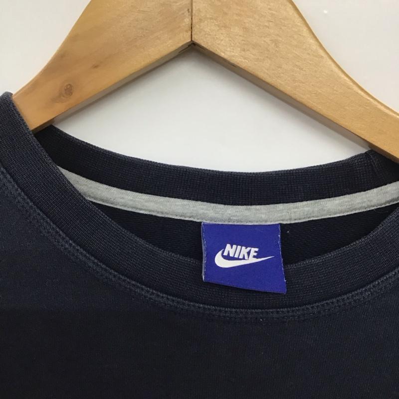 ナイキ NIKE トレーナー 長袖 aa3178-475 長袖トレーナー スウェット S ロゴ、文字 紺 / ネイビー /  レディース USED 古着 中古 10145070